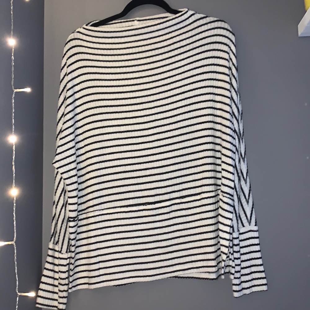 striped flowy sweater